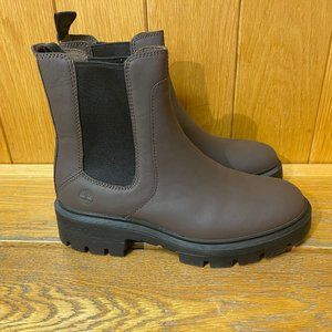 TIMBERLAND WOMEN'S CORTINA VALLEY CHELSEA BOOTS DARK BROWN FULL-GRAIN A5T92